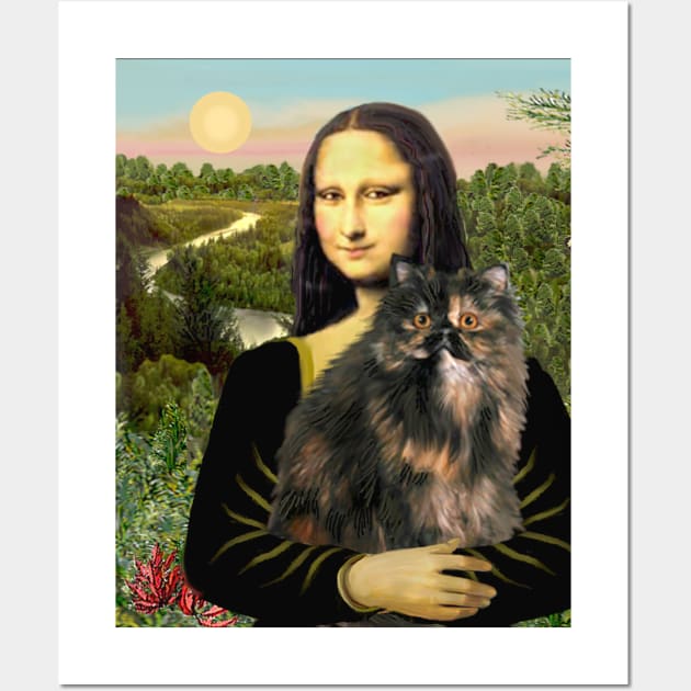 Mona Lisa and Her Calico Persian Cat Wall Art by Dogs Galore and More